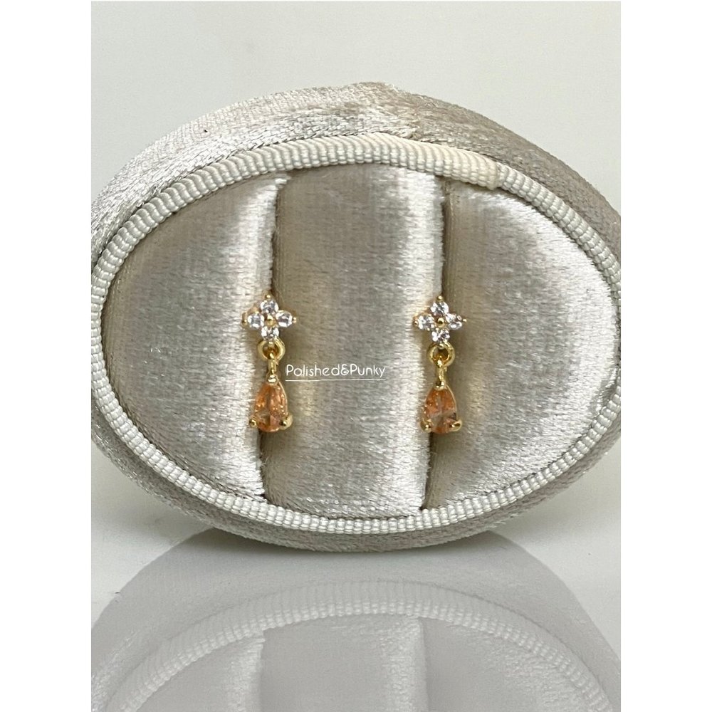 - 14kt Gold played Minimalist Small Earrings earrings stud Earrings in gift box